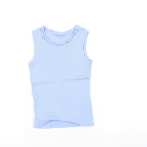 George Girls Blue   Basic T-Shirt Size 6 Years