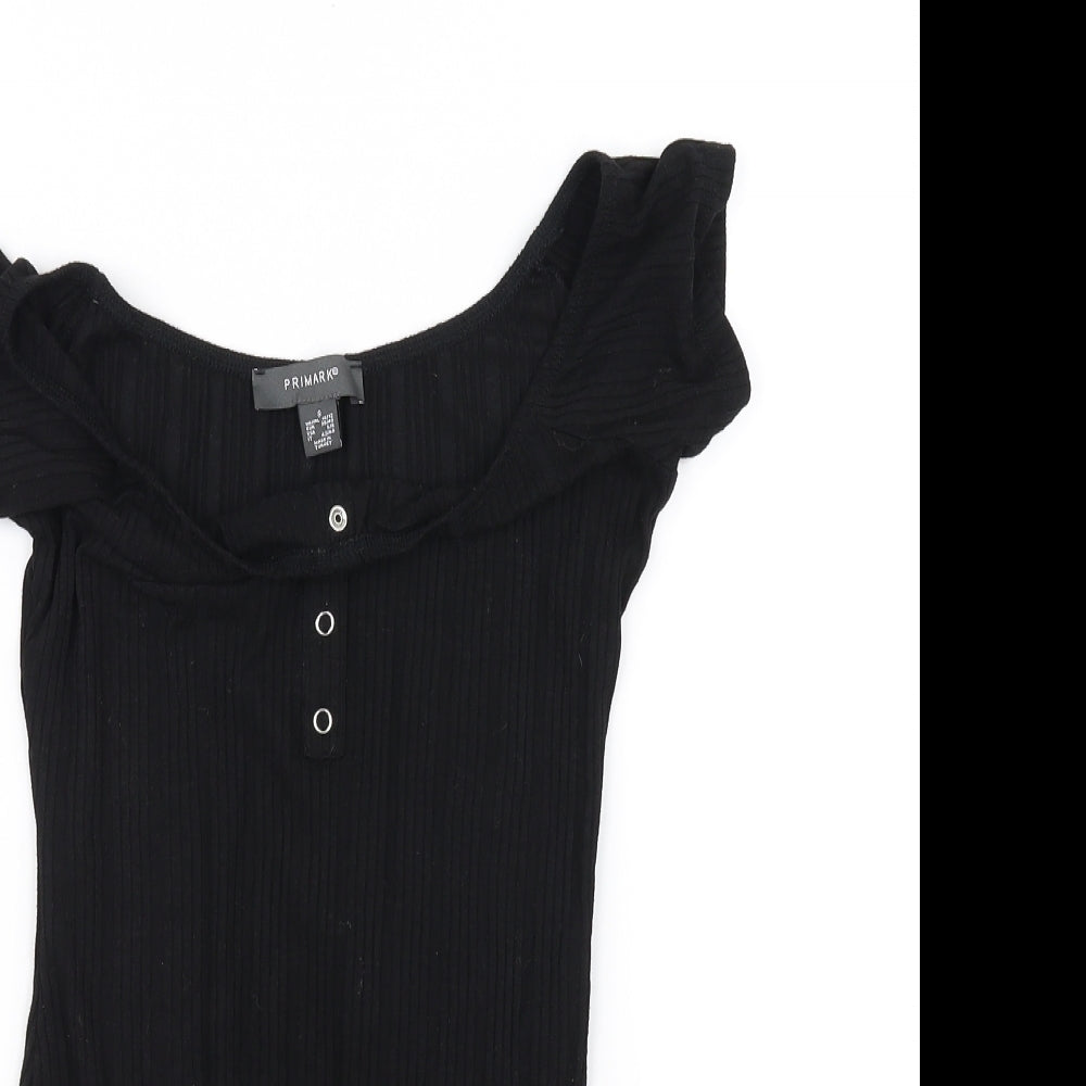 Primark Womens Black   Bodysuit One-Piece Size S L10 in