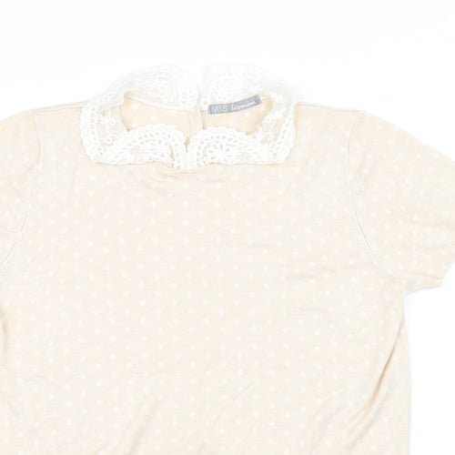 m&s Womens Beige   Pullover Jumper Size 16