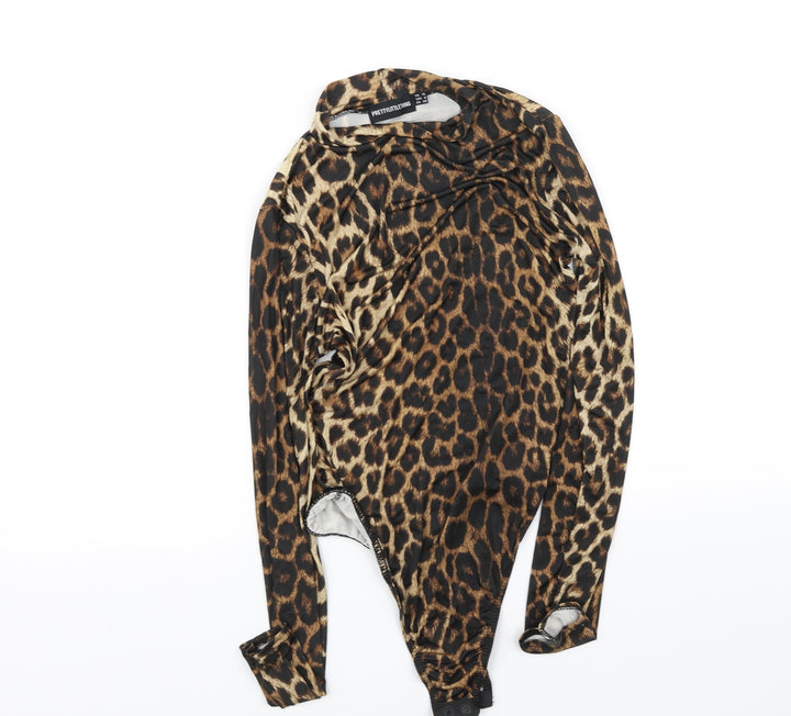 prety litle thing Womens Black Animal Print  Jumpsuit One-Piece Size 10 L10 in