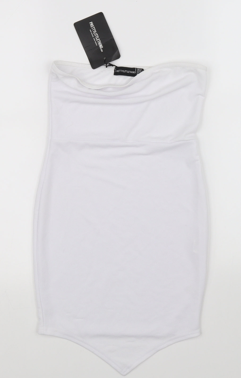 pretty littl thing Womens Yellow   Basic T-Shirt Size 6