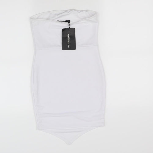 pretty littl thing Womens Yellow   Basic T-Shirt Size 6