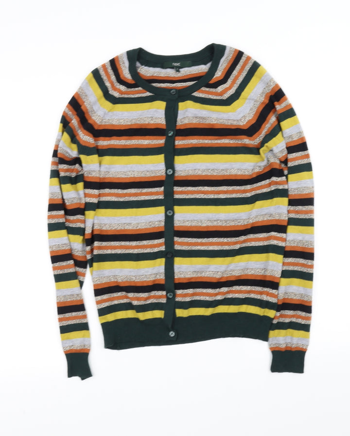 NEXT Womens Multicoloured Striped  Cape Jumper Size 10
