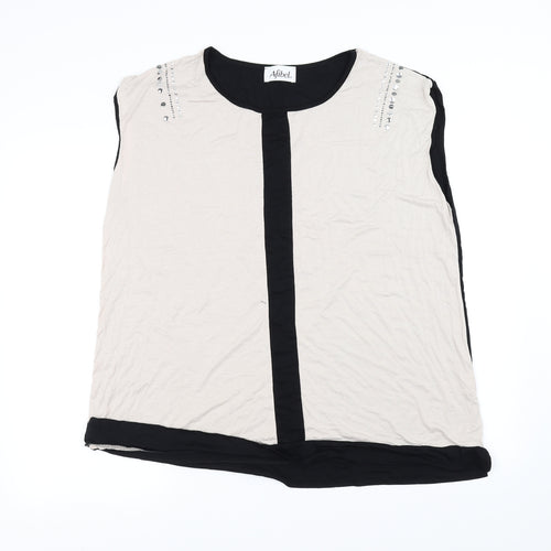 Afibel Womens Beige   Basic T-Shirt Size 20
