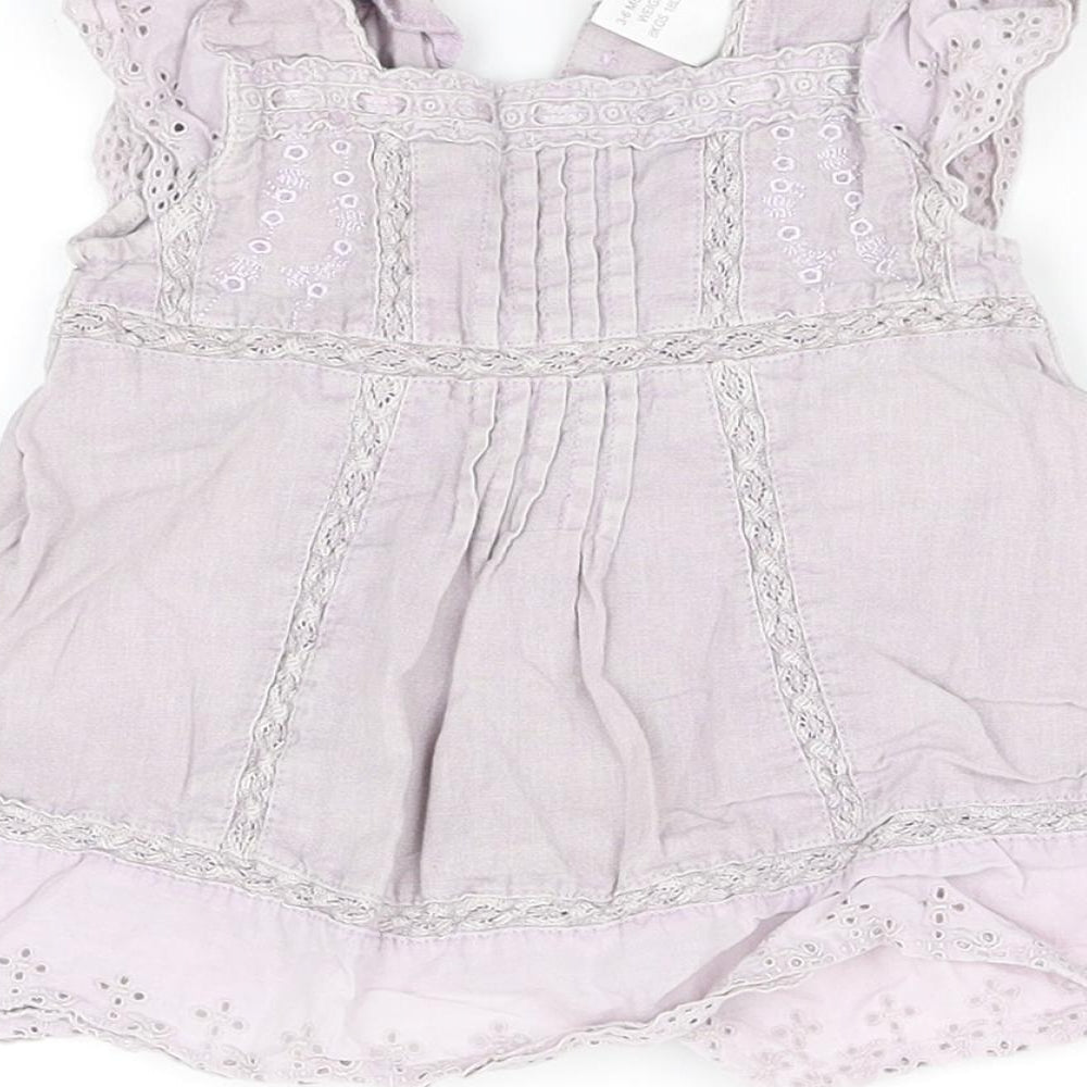 pre worn Girls Purple Houndstooth  Fit & Flare  Size S