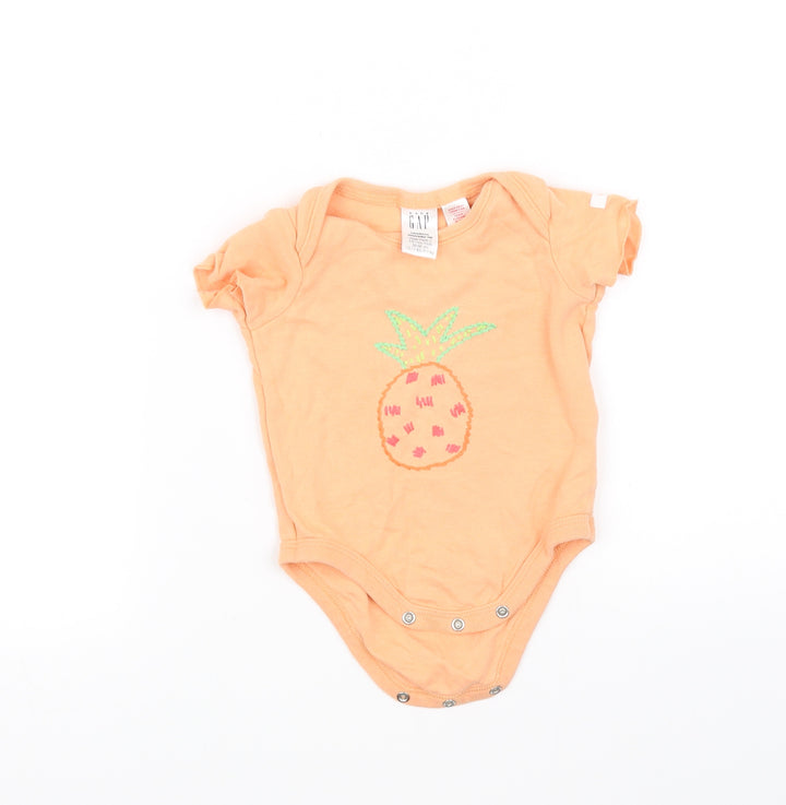 Gap Orange Basic T-Shirt Size 3-6 Months