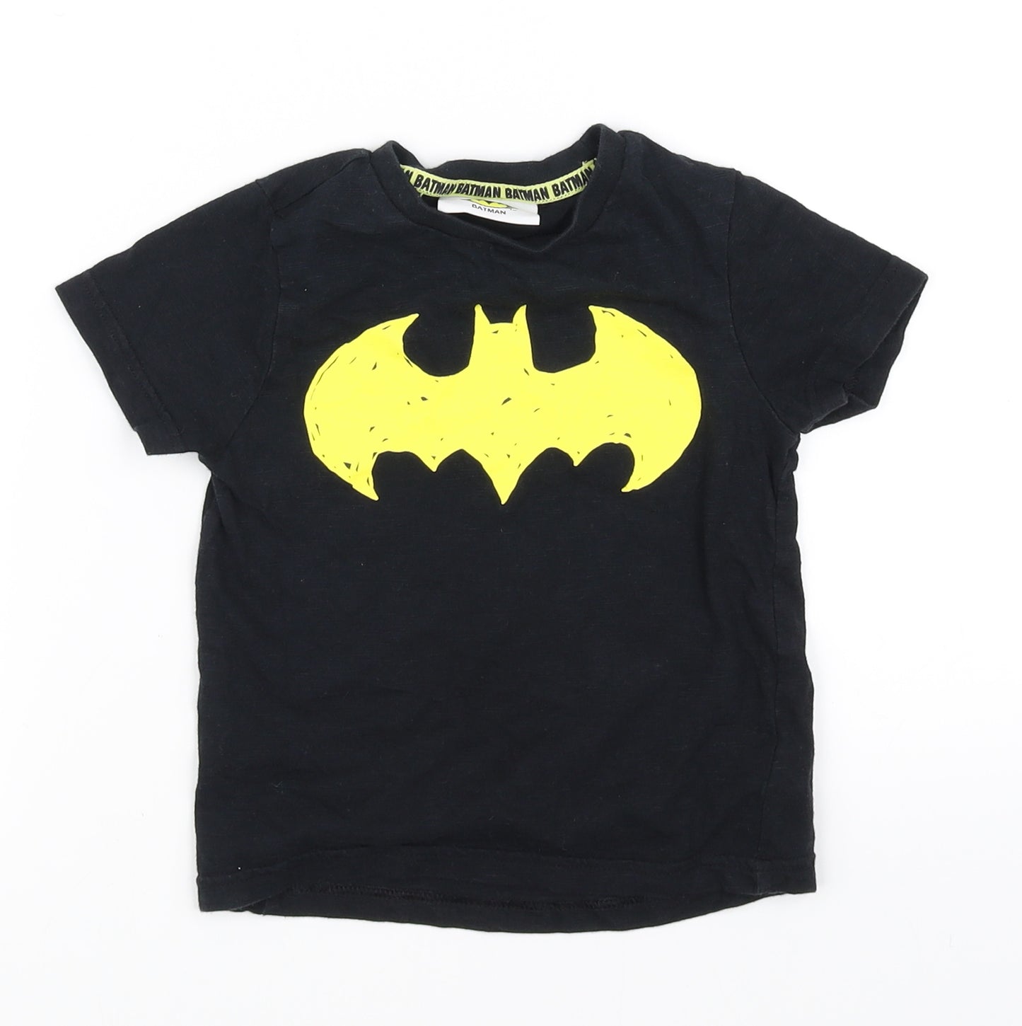 Batman Boys Black   Basic T-Shirt Size 2-3 Years