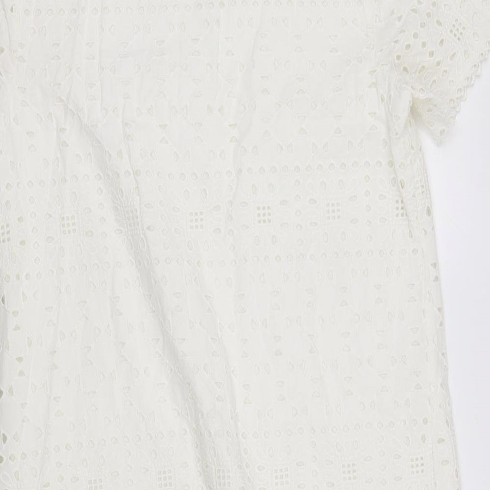 M&Co Womens White   Fit & Flare  Size 12