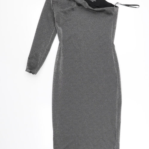 pre worn Womens Grey   Fit & Flare  Size 10