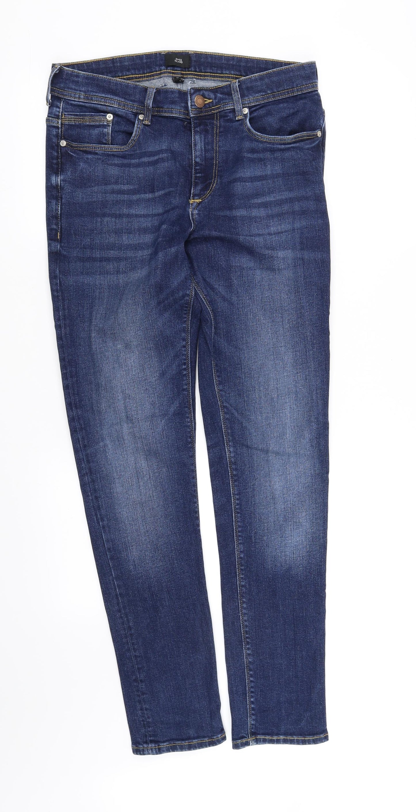 River Island Womens Blue   Straight Jeans Size 30 in L32 in
