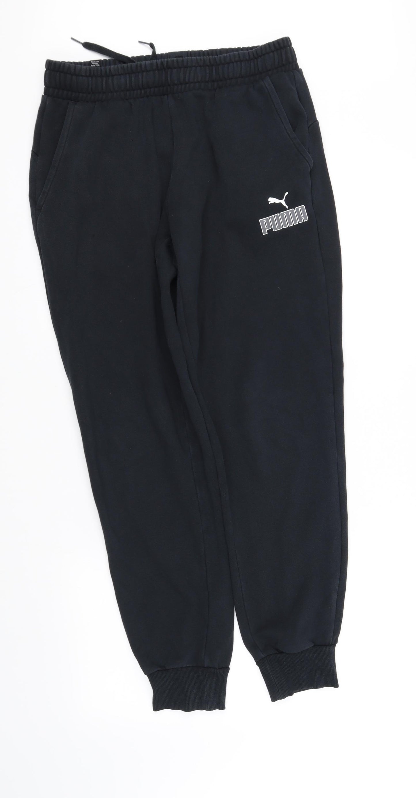 PUMA Mens Black   Jogger Trousers Size M L28 in