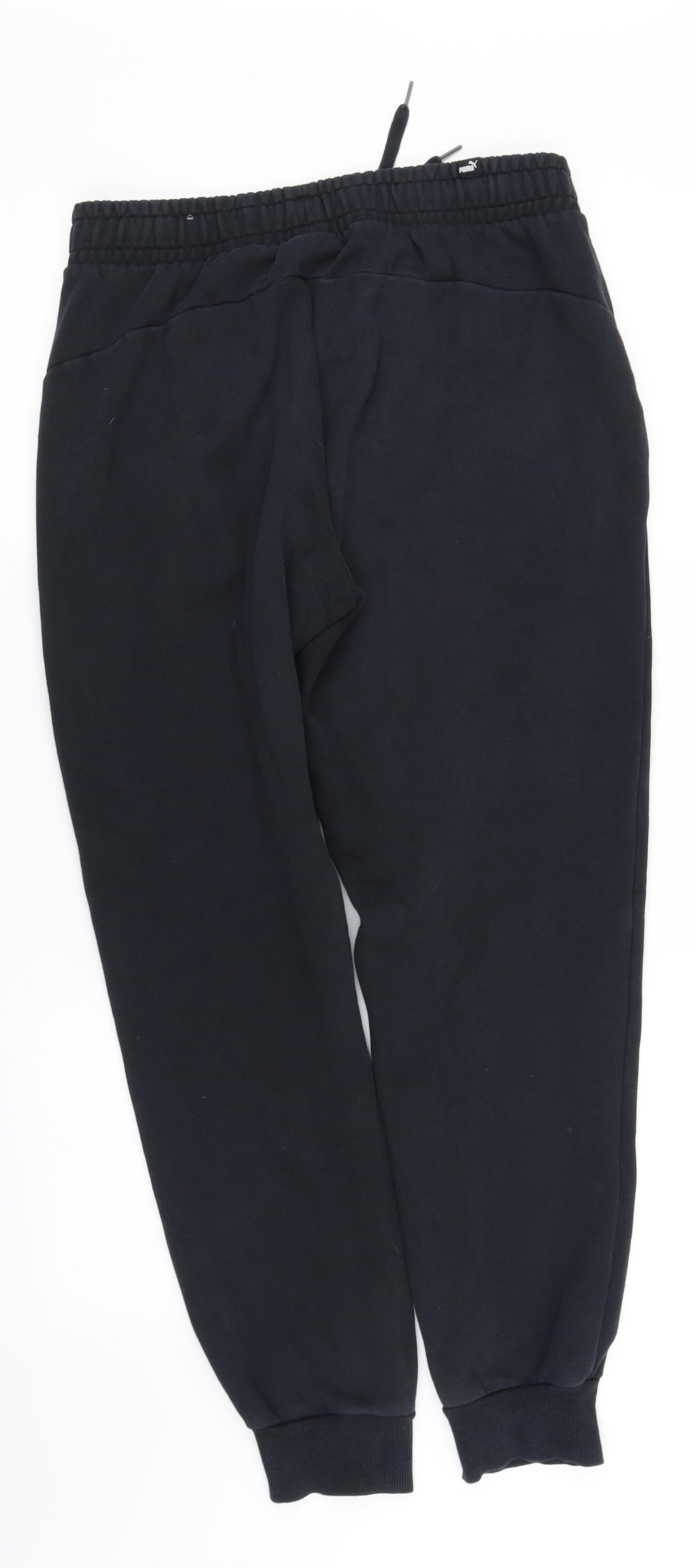 PUMA Mens Black   Jogger Trousers Size M L28 in