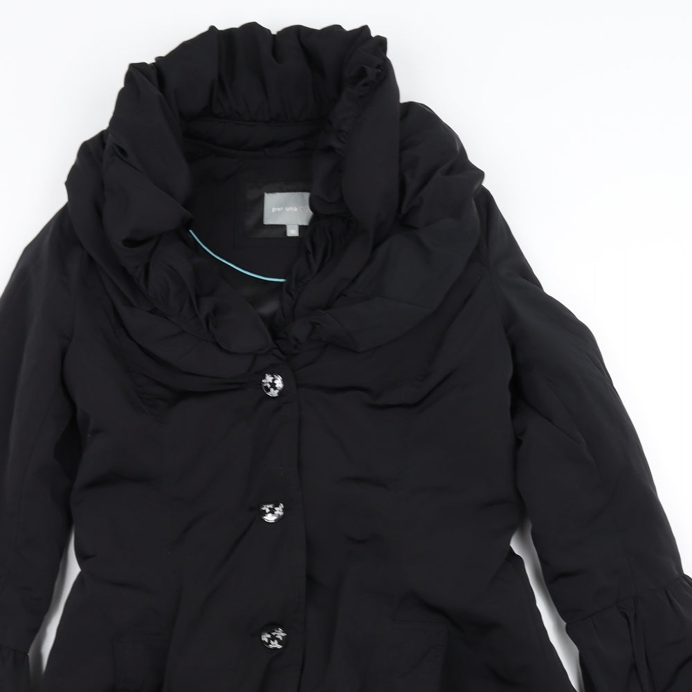 Per Una Womens Black   Jacket Coat Size 10