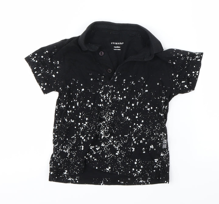 Primark Boys Black Basic Polo Size 2-3 Years