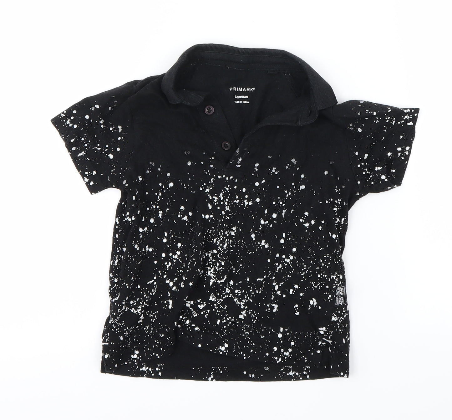 Primark Boys Black   Basic Polo Size 2-3 Years
