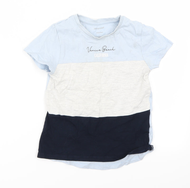 Primark Boys Blue Basic T-Shirt Size 3-4 Years