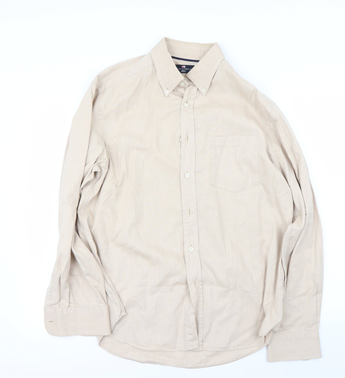 Marks and Spencer Mens Beige    Dress Shirt Size M