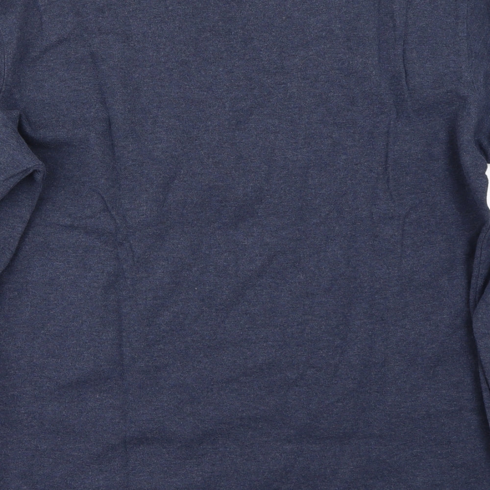 Marks and Spencer Mens Blue   Henley Jumper Size M