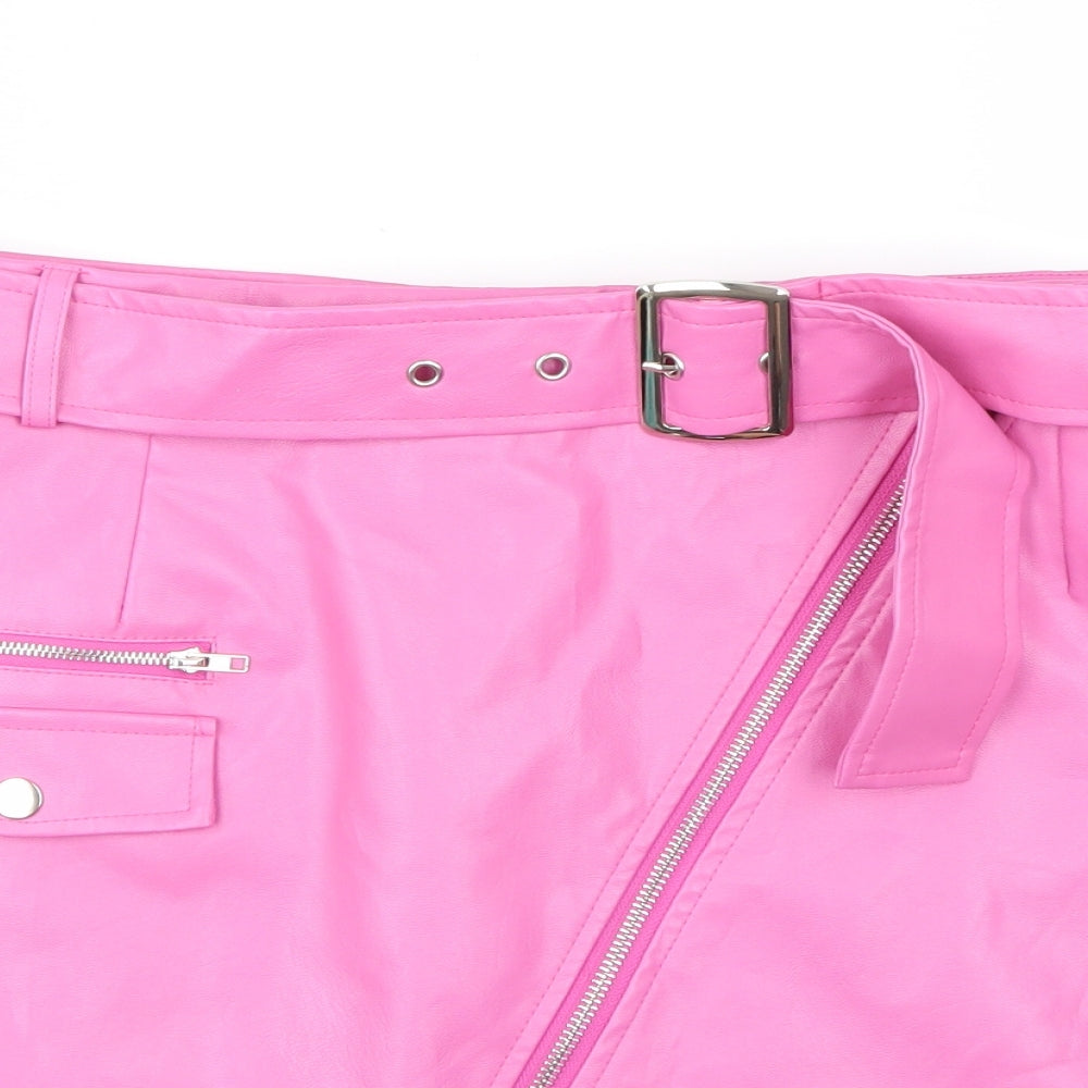 I SAW IT FIRST Womens Pink   A-Line Skirt Size 18