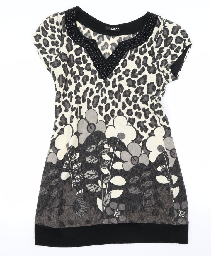 Quiz Womens Ivory A-Line Size M