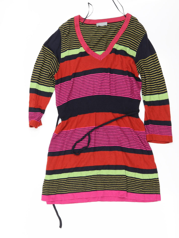 Per Una Womens Red Striped  A-Line  Size 14