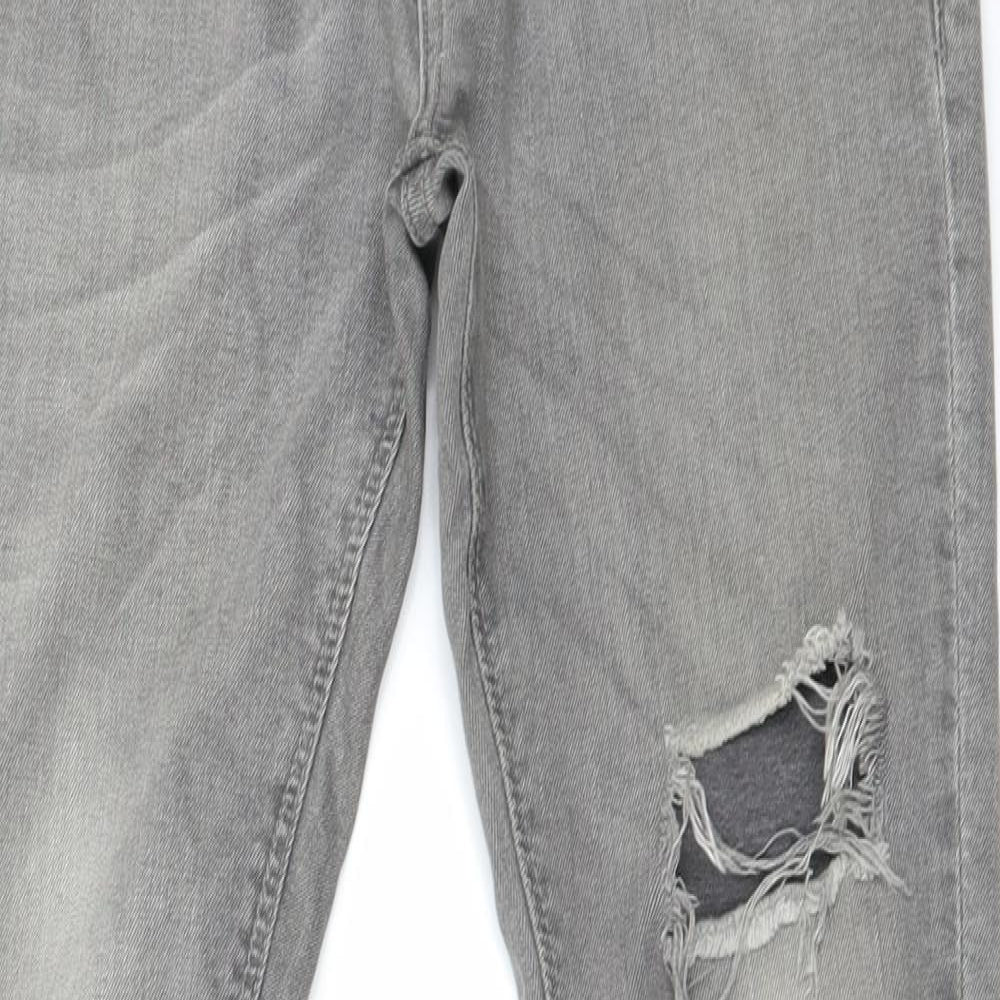 River Island Mens Grey   Straight Jeans Size 30 in L32 in