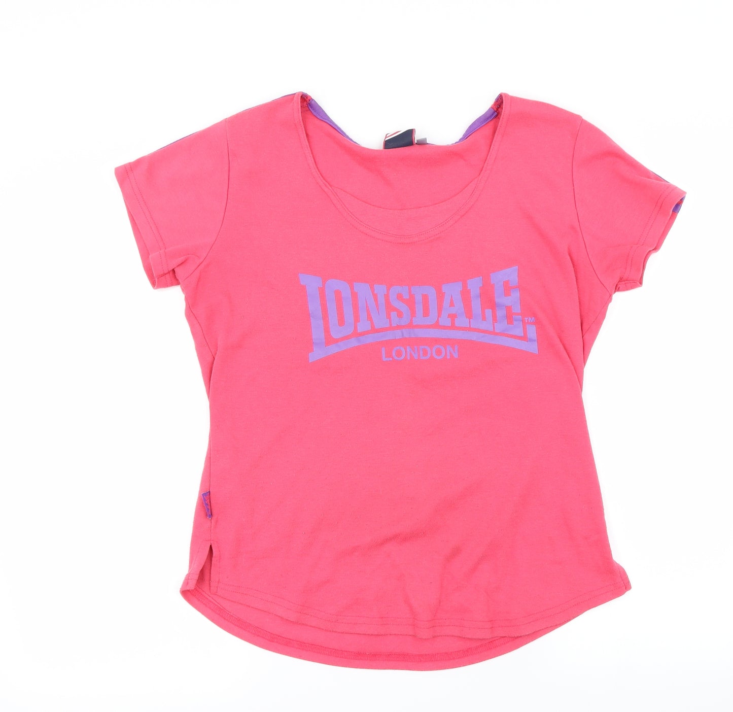 Lonsdale Womens Pink   Basic T-Shirt Size 16