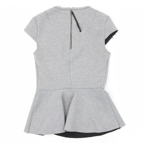 H&M Womens Grey   Basic T-Shirt Size 4