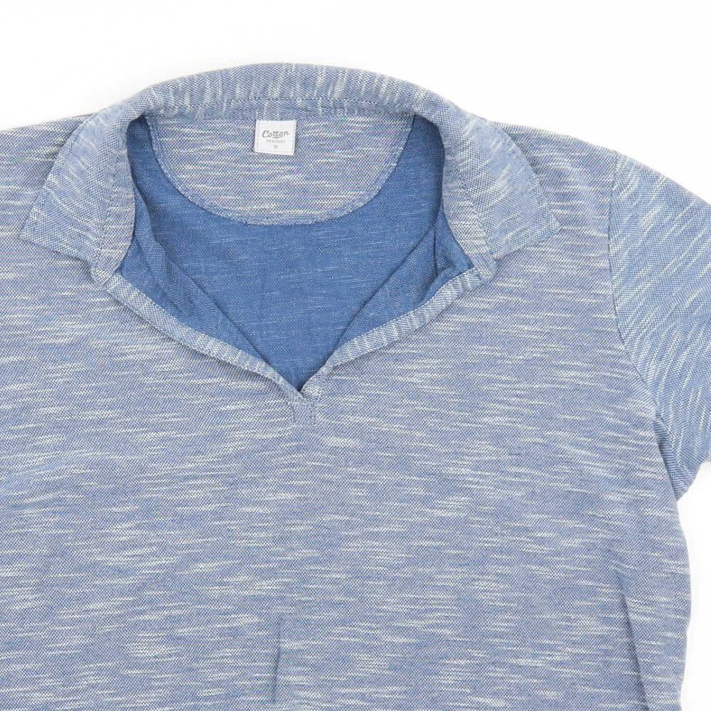 Cotton Traders Womens Blue   Basic T-Shirt Size 18