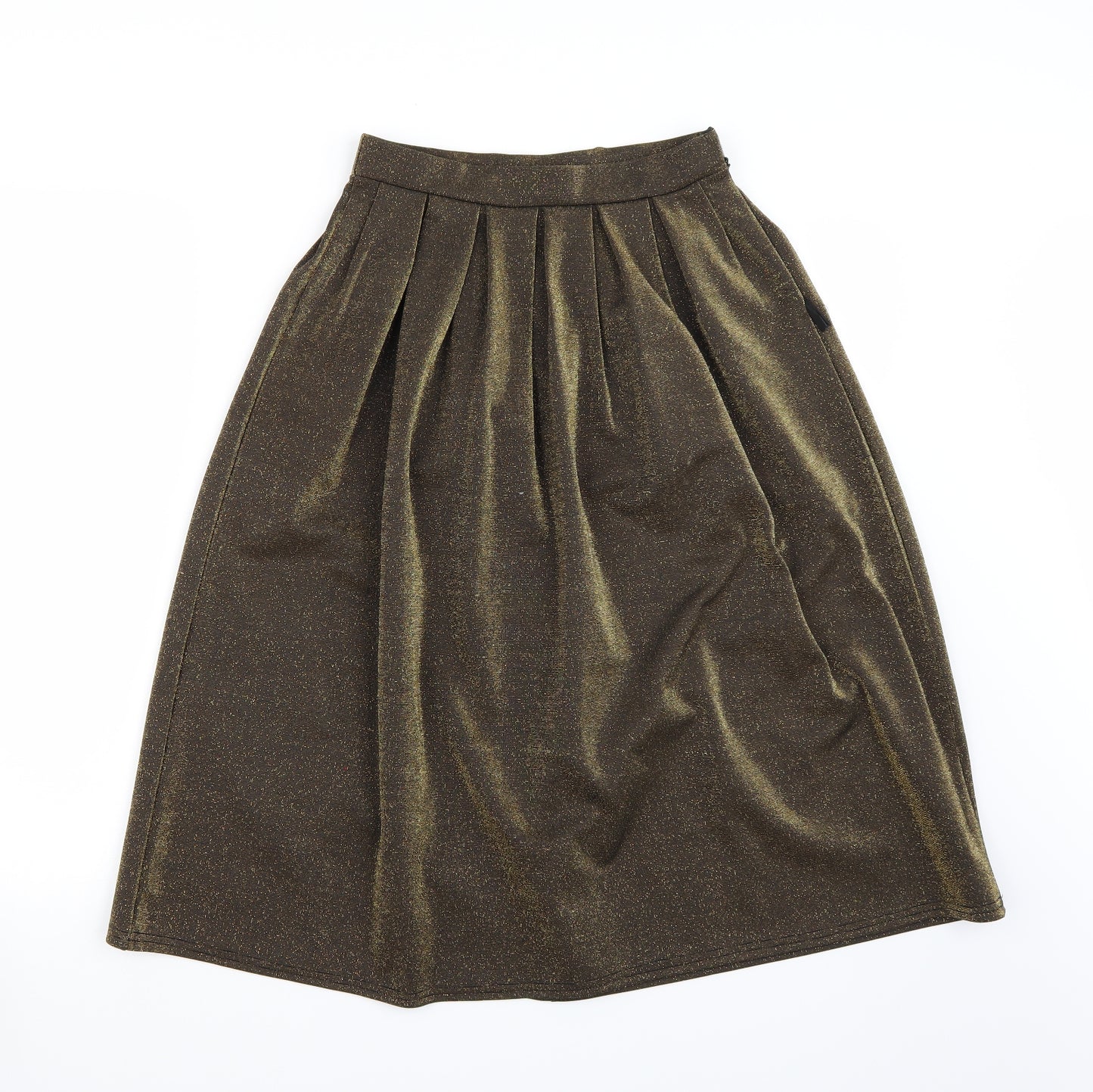 Missguided Womens Gold   A-Line Skirt Size 10