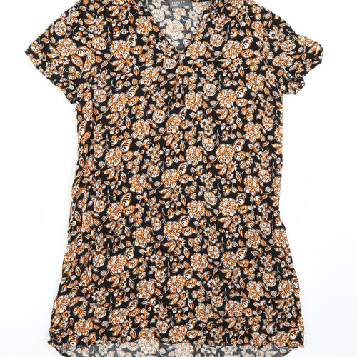 Papaya Womens Black Floral  A-Line  Size 10