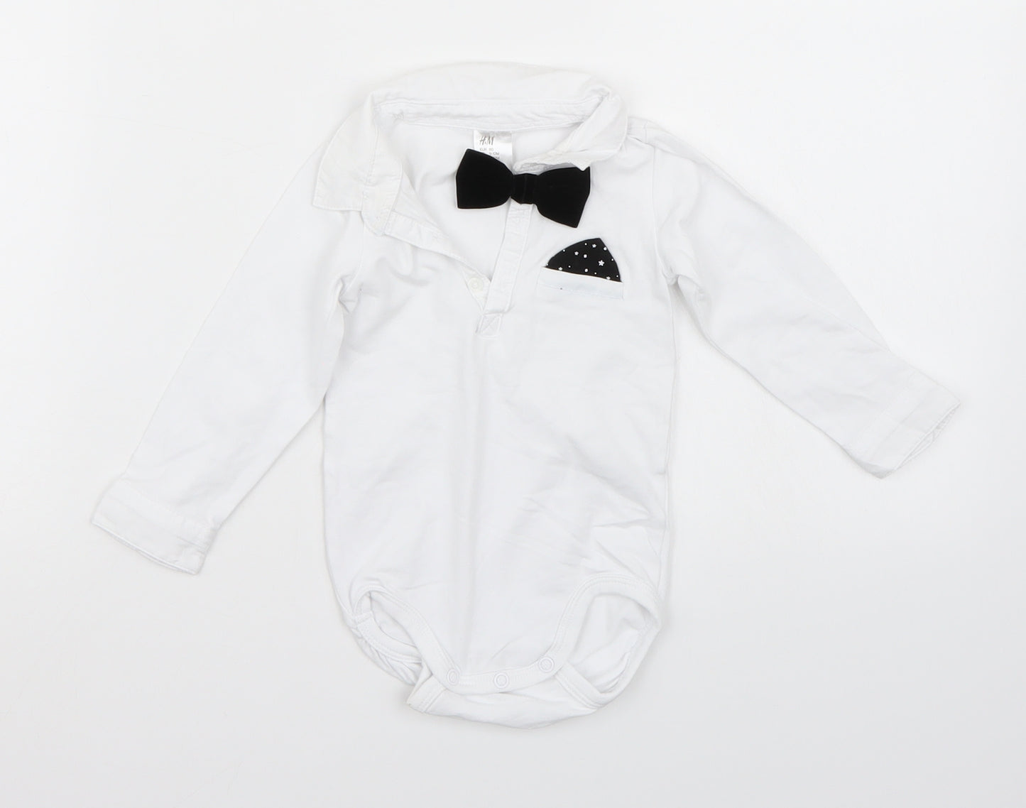 H&M Baby White   Babygrow One-Piece Size 9-12 Months