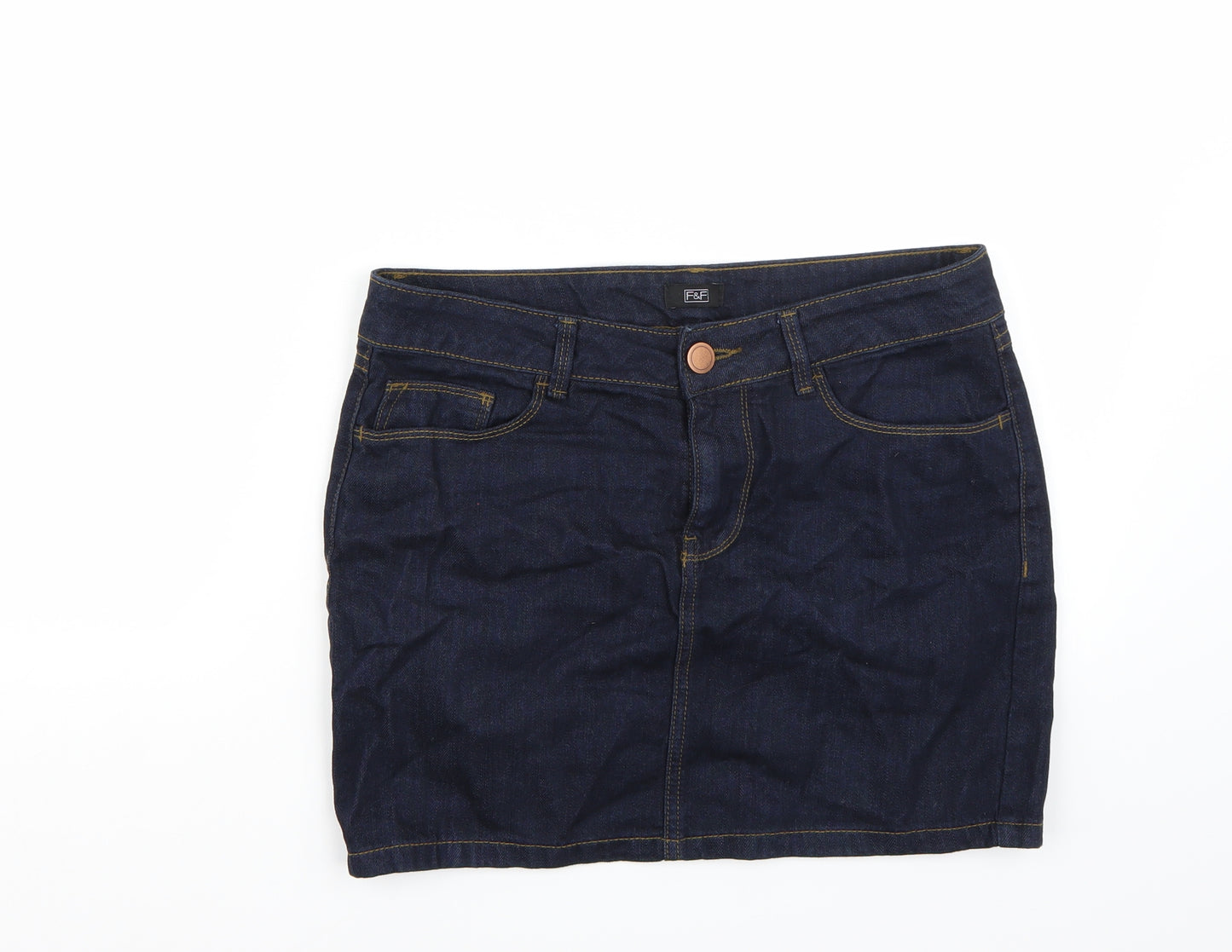F&F Womens Blue   A-Line Skirt Size 10