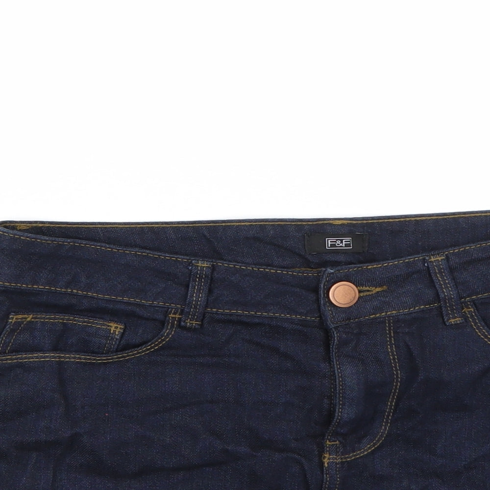 F&F Womens Blue   A-Line Skirt Size 10