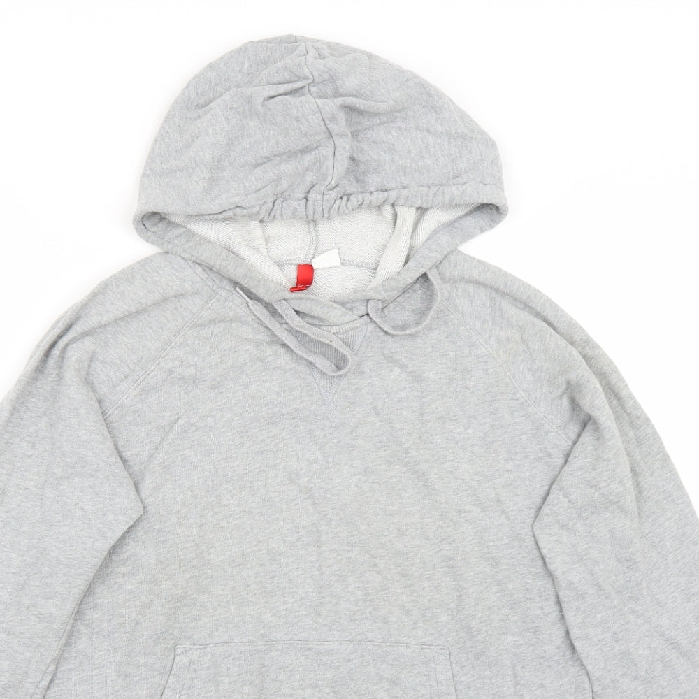 H&M Womens Grey Batik  Pullover Hoodie Size 16