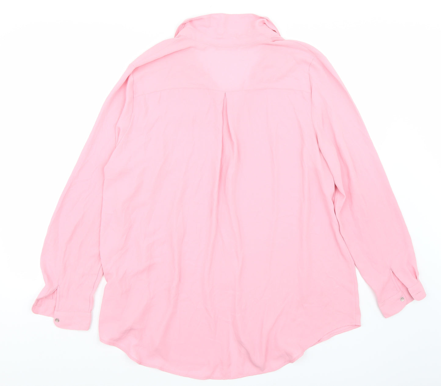 Marks and Spencer Womens Pink   Basic Button-Up Size 18