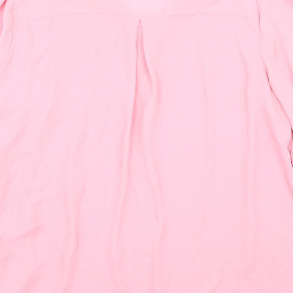 Marks and Spencer Womens Pink   Basic Button-Up Size 18