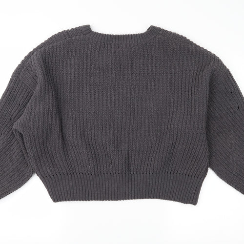 New Look Womens Grey  Knit Pullover Jumper Size L