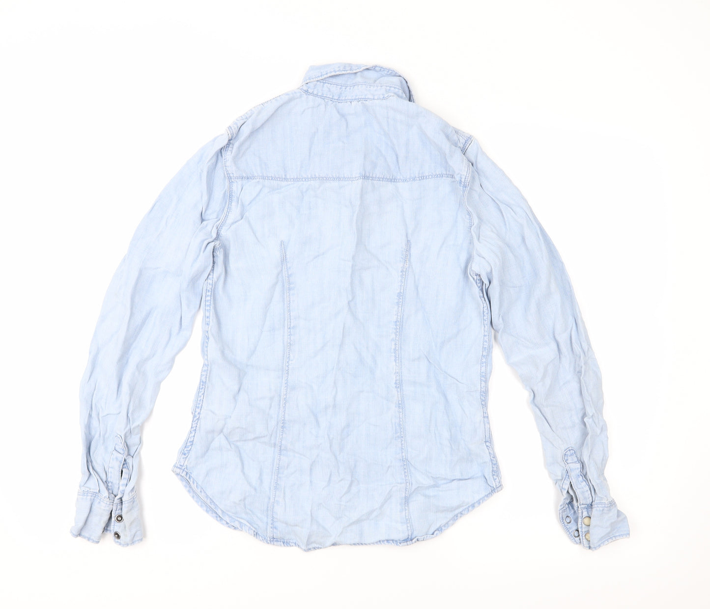Gap Womens Blue  Denim Basic Button-Up Size 6