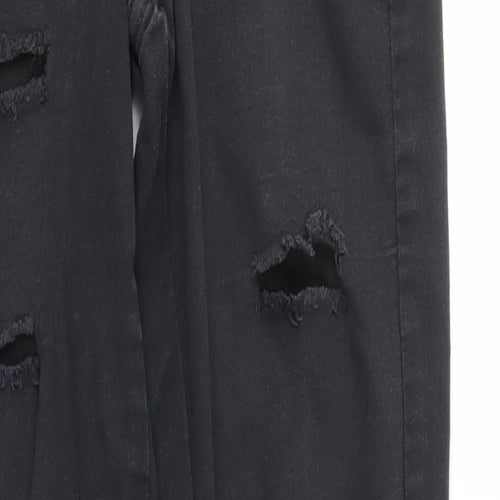 Denim & Co. Womens Black  Denim Skinny Jeans Size 4 L28 in