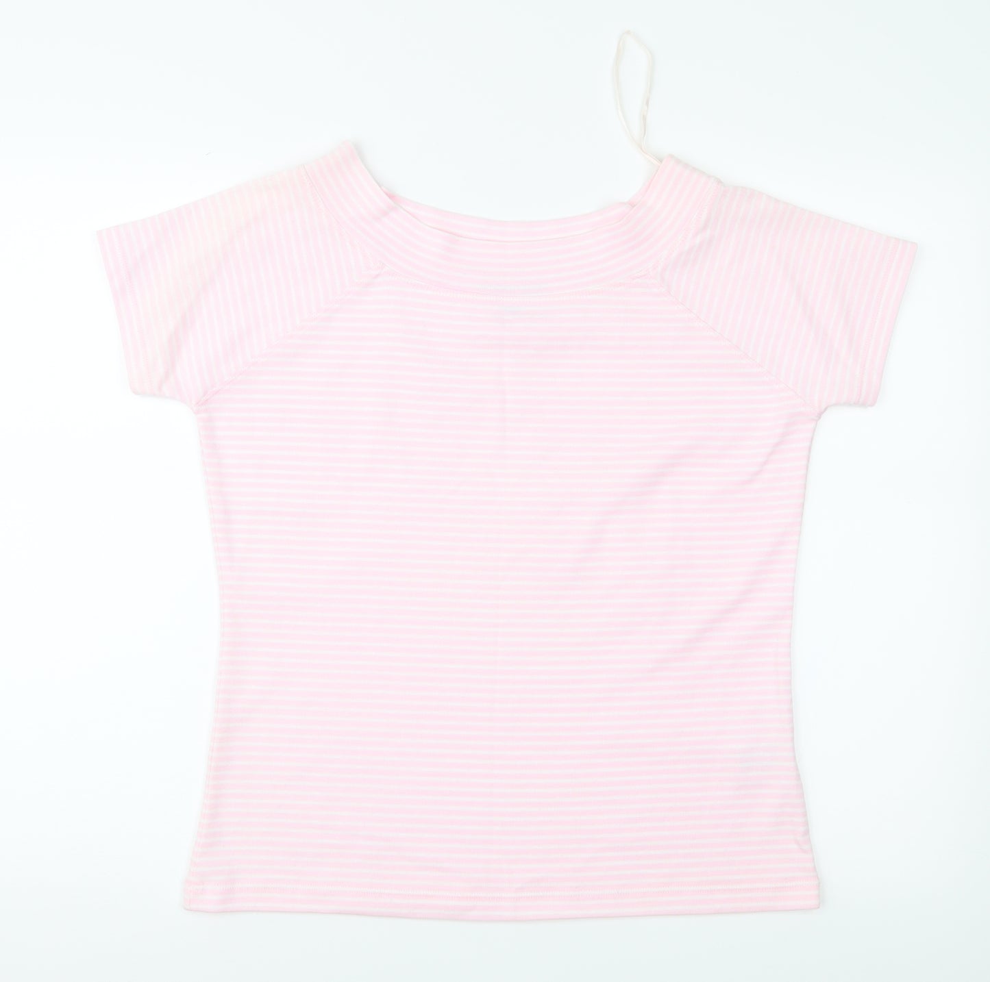 Ellie Louise Womens Pink Striped Jersey Basic T-Shirt Size XL