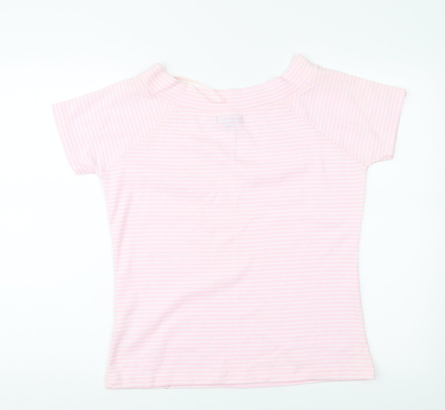 Ellie Louise Womens Pink Striped Jersey Basic T-Shirt Size XL