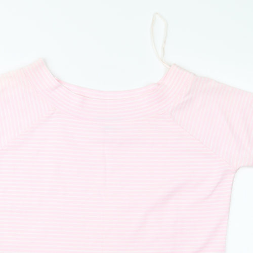 Ellie Louise Womens Pink Striped Jersey Basic T-Shirt Size XL