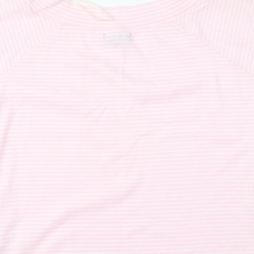 Ellie Louise Womens Pink Striped Jersey Basic T-Shirt Size XL