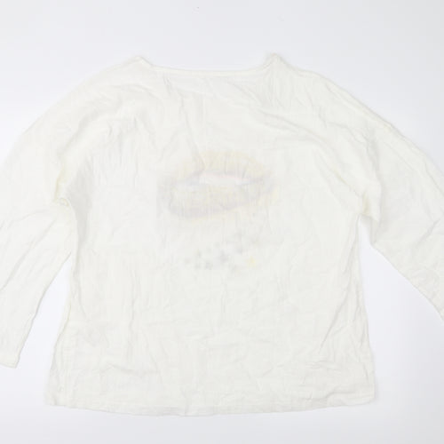 Preworn Womens White   Basic Blouse Size 2XL
