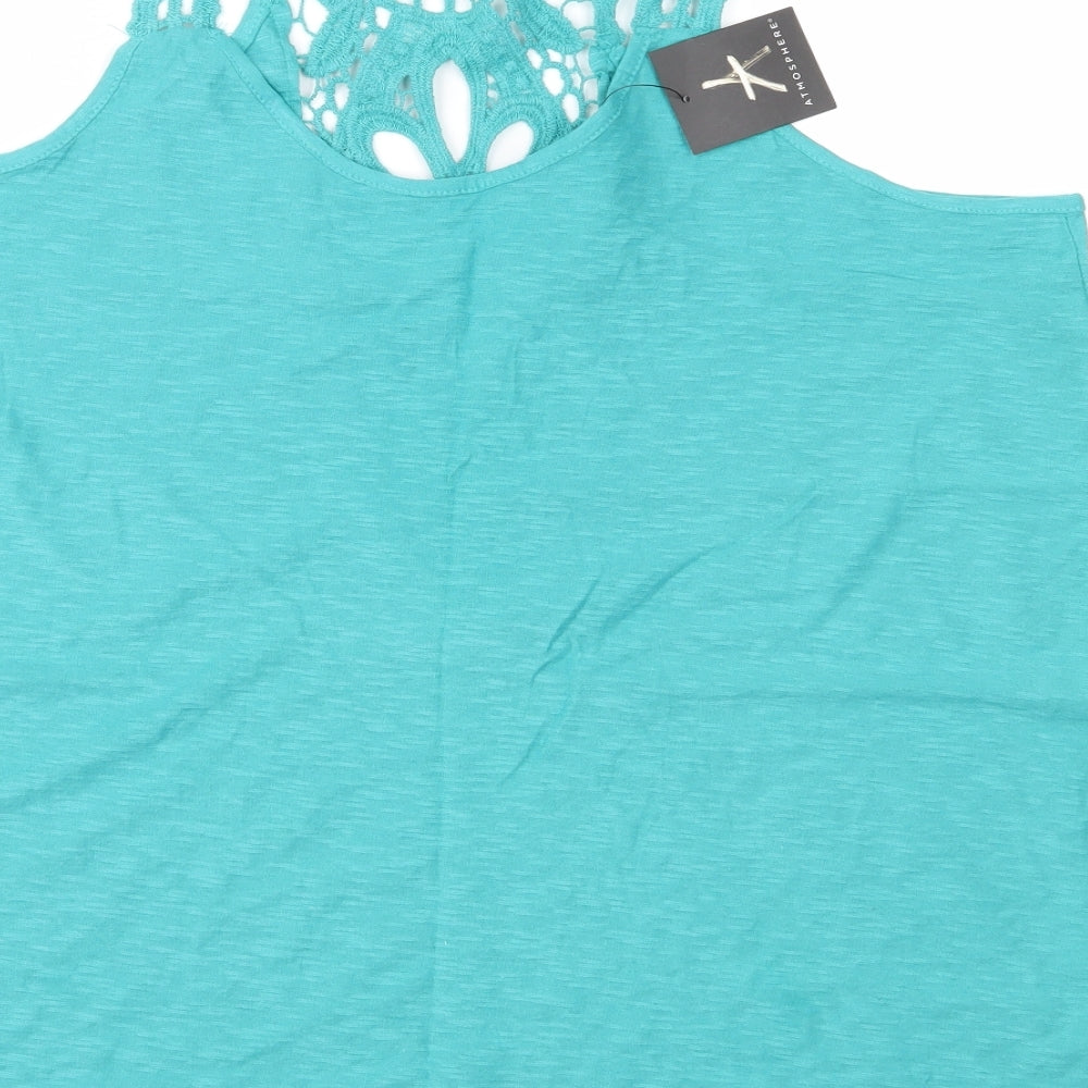 Atmosphere Womens Green  Jersey Basic Tank Size 18