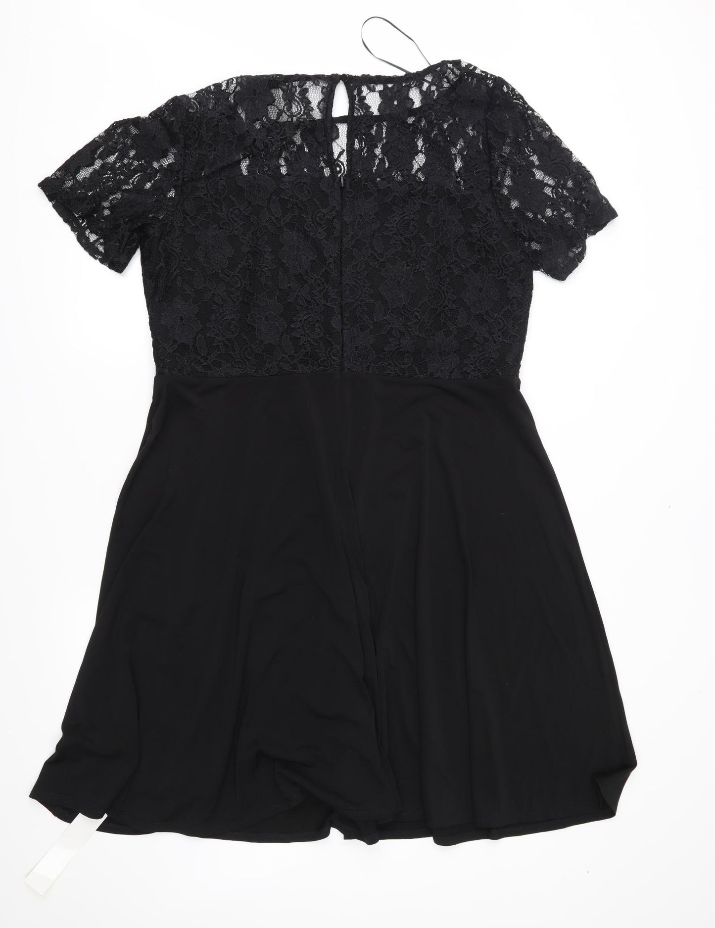 Simply Be Womens Black  Lace Fit & Flare  Size 18