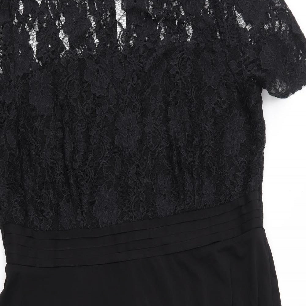 Simply Be Womens Black  Lace Fit & Flare  Size 18