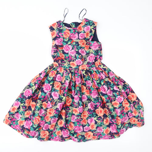 George Girls Pink Floral  Fit & Flare  Size 9-10 Years