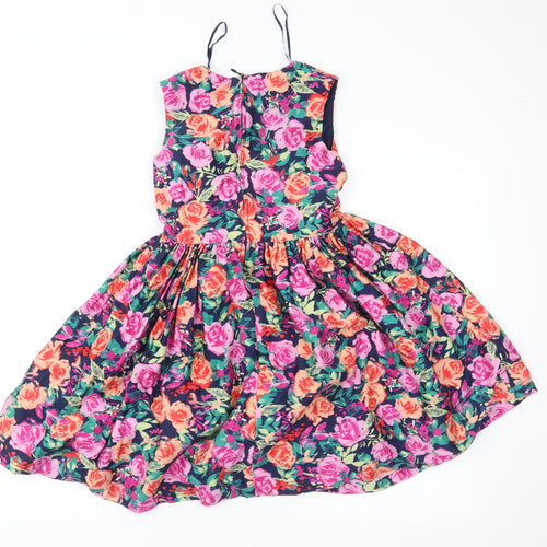 George Girls Pink Floral  Fit & Flare  Size 9-10 Years
